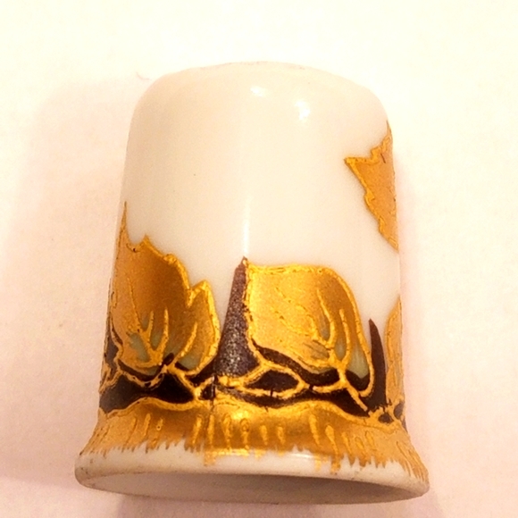 ✅Haviland Limoges France Thimble Gold Ceramic Hand Crafted - Picture 5 of 16